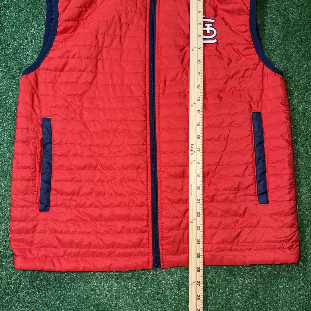 St. Louis Cardinals Puffer Vest XL Red Full Zip Bayer SGA Baseball Fan Gear - Picture 3 of 5